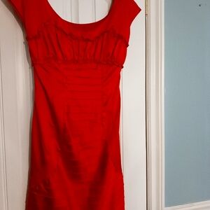 Sexy red sateen dress XS NWOT